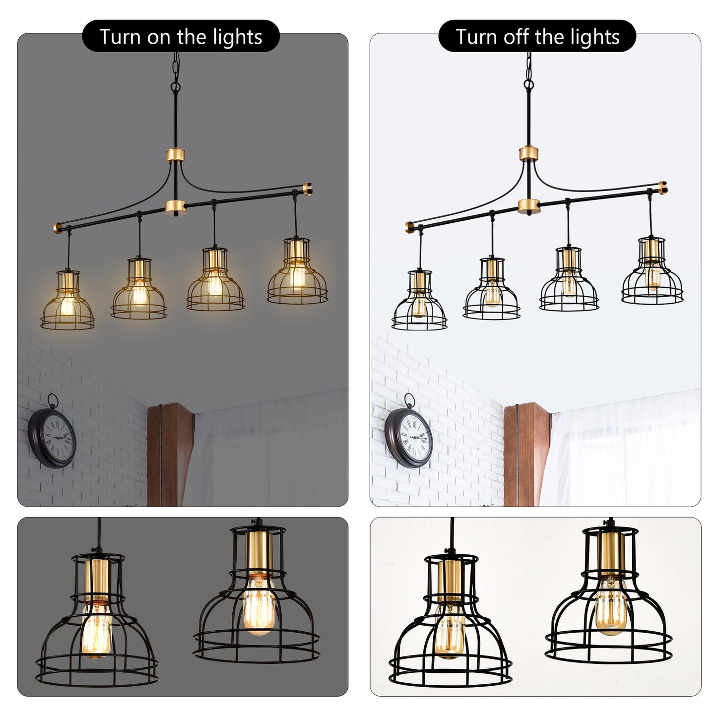 Dining Room Light Fixture Chandelier, 40-Inch