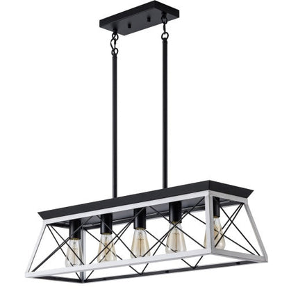 5 Lamps Farmhouse Chandelier Dining Room